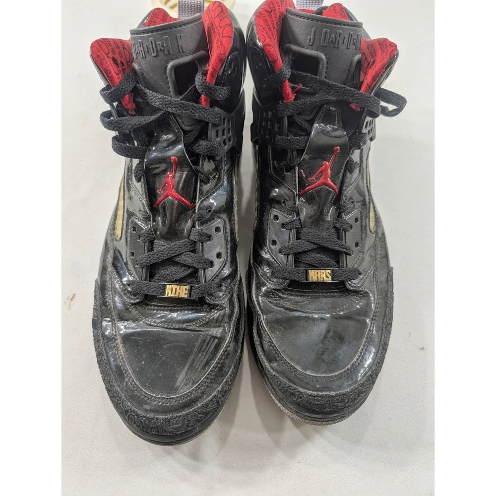 Air Jordan Spizike US 13 Men's Black Red Grey Patent  Nike Retro 315371 001 Used